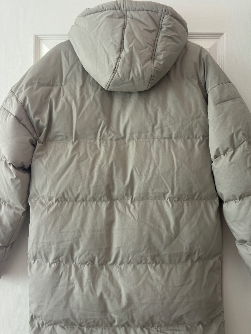 Missguided Tall Longline Padded Puffer Coat - Sage Green Size 4 - Picture 6 of 12